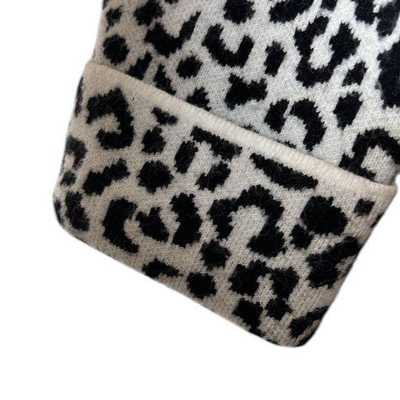 Cynthia Rowley Cardigan Black White Animal Print Open Front Shawl Collar Size 3X - Picture 4 of 11